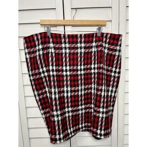 Talbots Houndstooth Wool Blend Tweed Skirt Size 20WP Preppy Academia Holiday